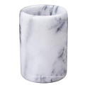 Blanc Collection White Marble Bathroom Tumbler Cup for Vanity Countertops